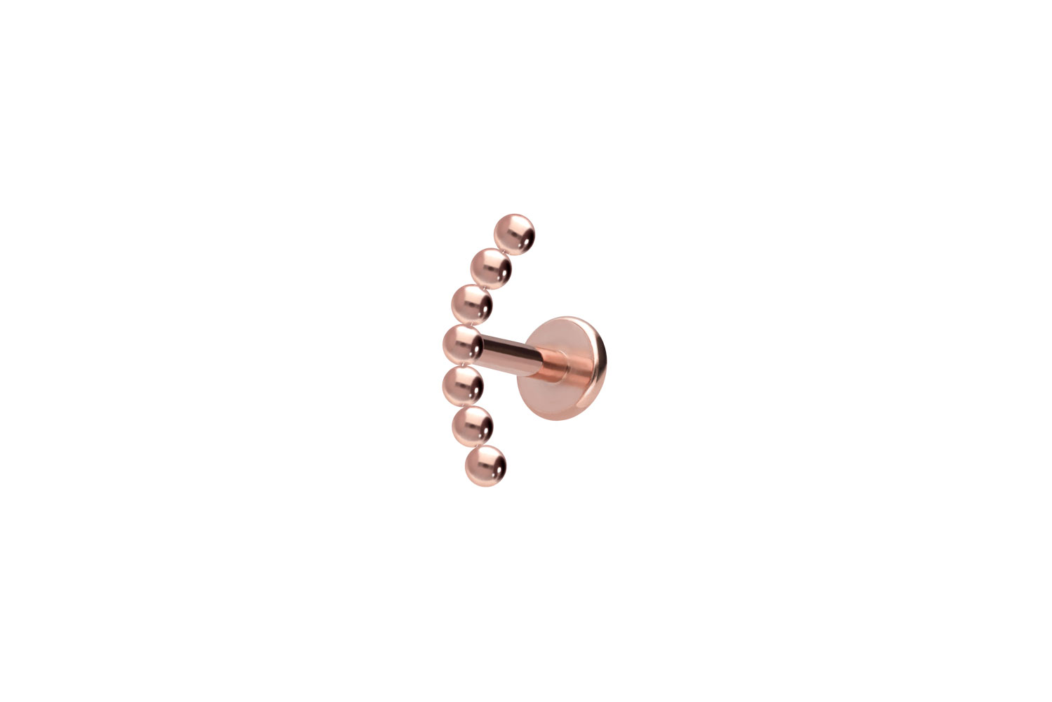 Titan Labret Piercing mit Innengewinde 7 KUGELN